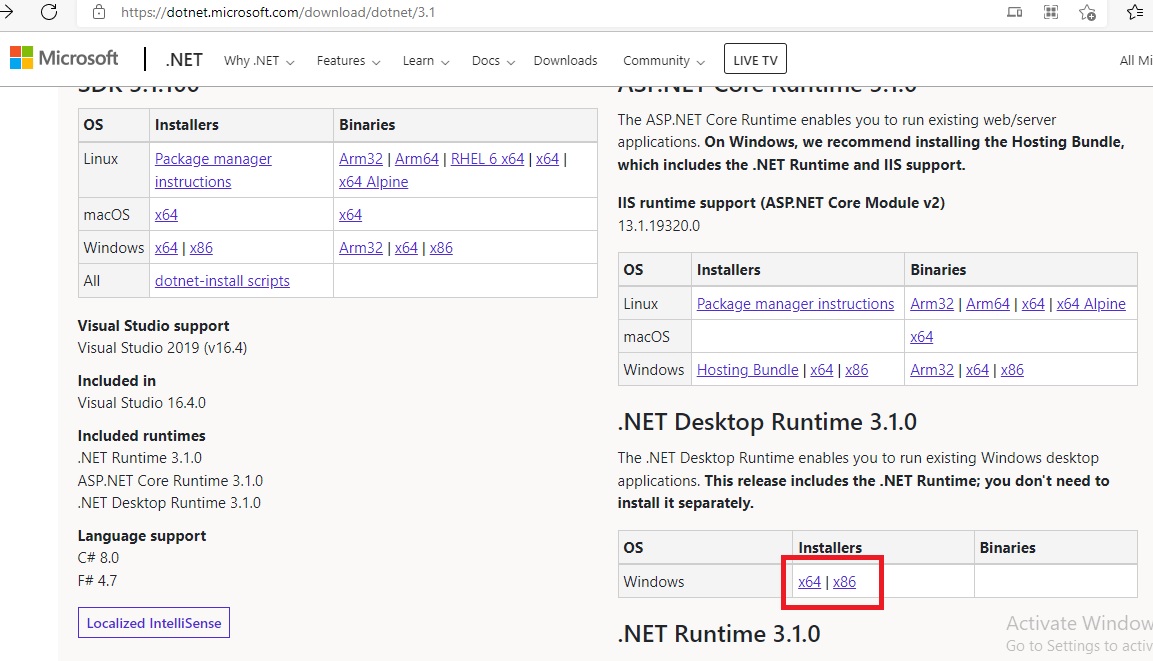 Install .Net 3.1 desktop runtime for MonoGame MGCB editor